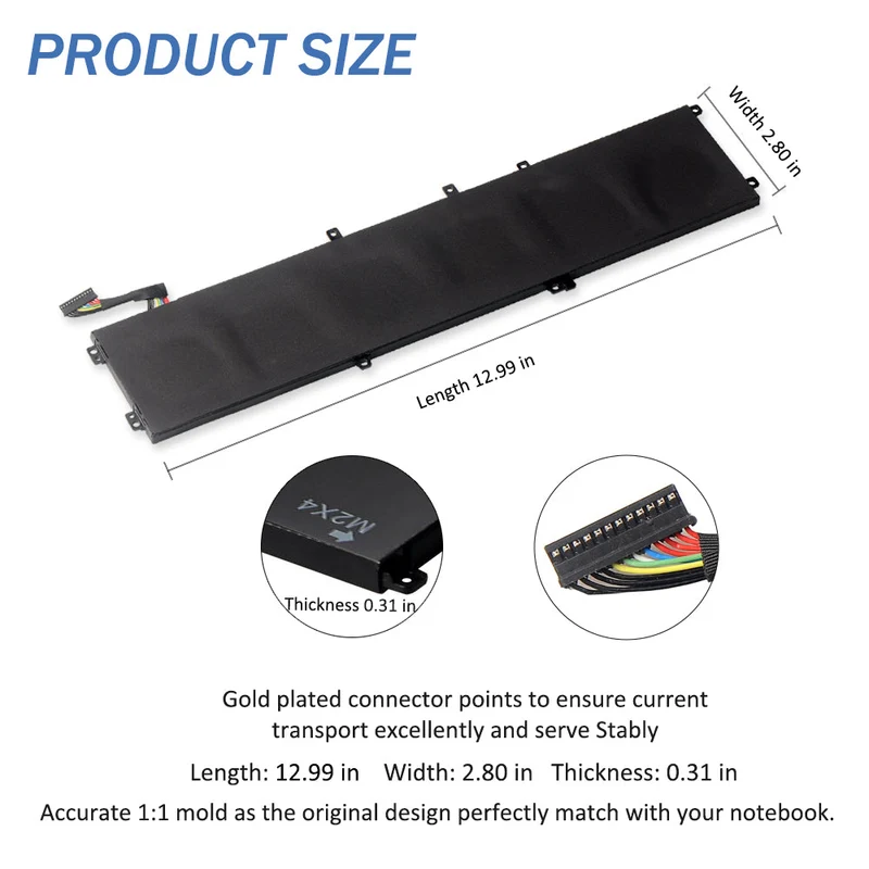 6GTPY Laptop Battery For Dell XPS 15 9570 9560 7590 Precision M5520 M5530 LUSONBAY EU SHIP