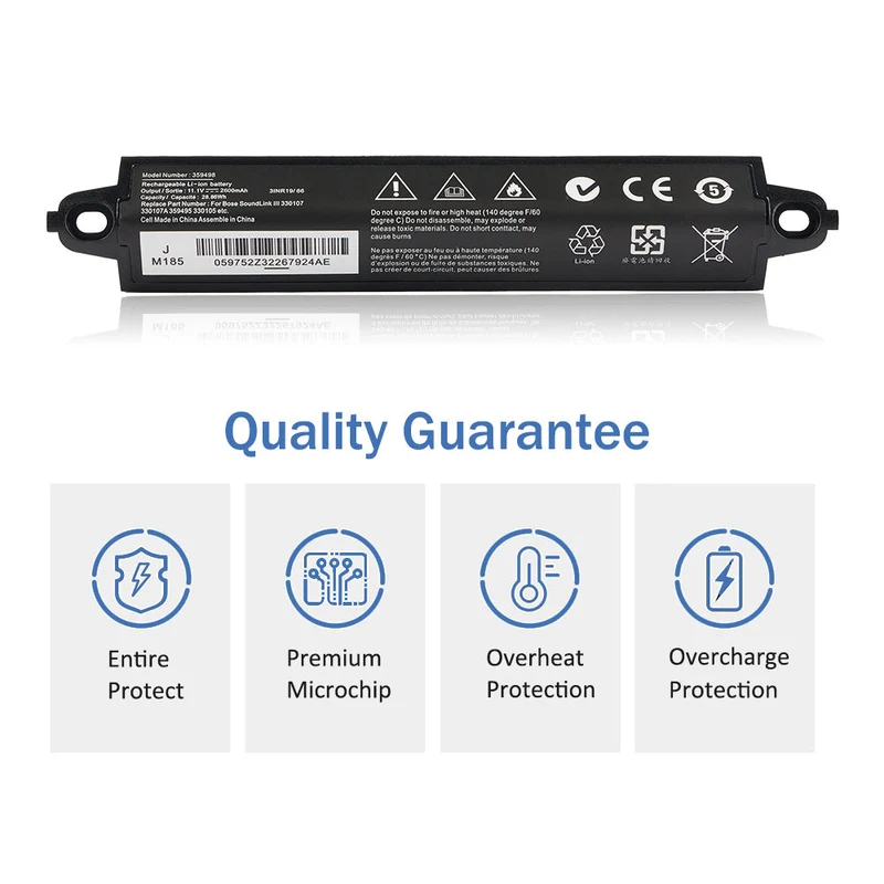 359498 Battery 330107A 359495 330105 330105A For Bose Soundlink Mobile Speaker II 404600 11.1V 2600mAh/28.86WH | LUSONBAY