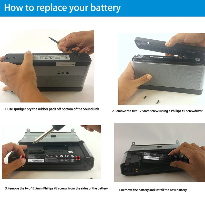 359498 Battery 330107A 359495 330105 330105A For Bose Soundlink Mobile Speaker II 404600 11.1V 2600mAh/28.86WH | LUSONBAY