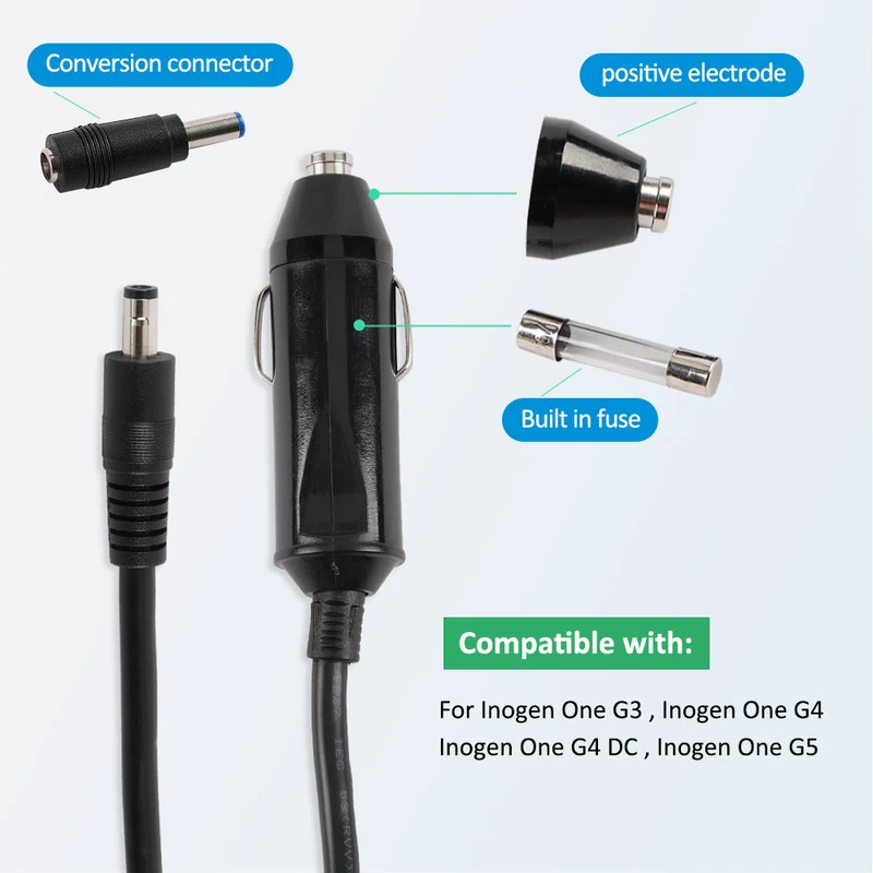 BA-306 DC Power Cord for Inogen One G3 G4 G5 Portable Oxygen Concentrator