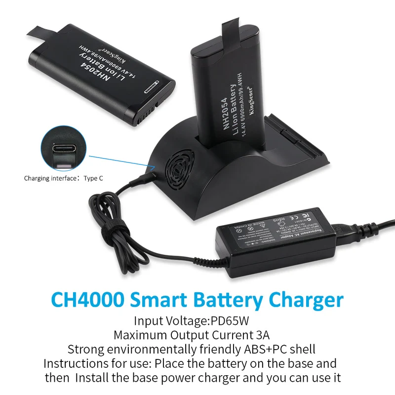 CH4000 Smart Battery Charger for Inspired Energy NH2054 P/N 53304200