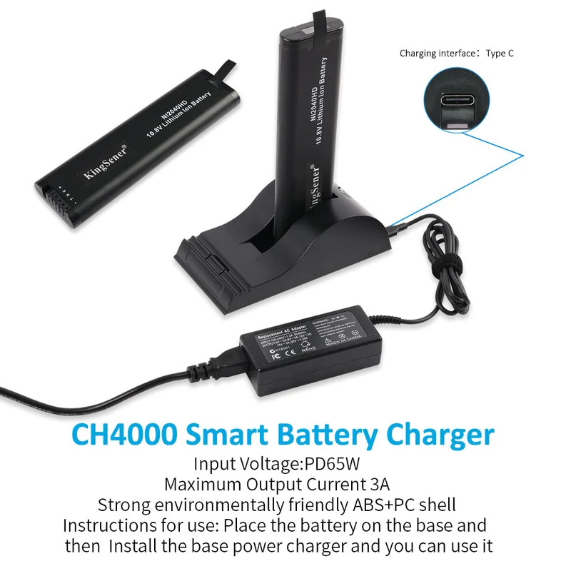 CH4000 Smart Desktop Charger for Inspired Energy NI2040PH NI2040XD