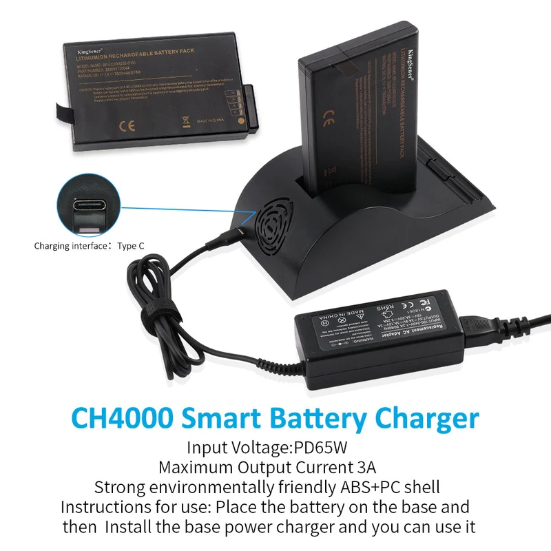 CH4000 Smart Battery Charger for BP-LC2600/33-01S1 BP-LP3070/32-01PI