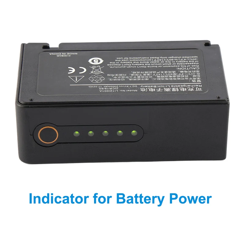 Battery Replacement for Mind-ray Beneview T1, T1, Part No: 115-018016-00, 2ICR19/65, LI12I001A, LI12I002A 7.4V