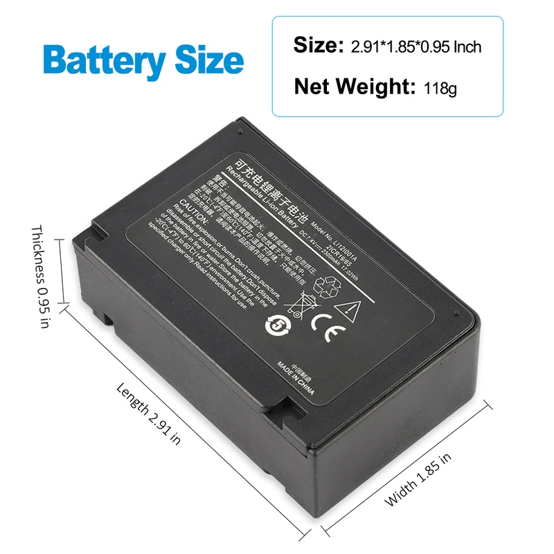 Battery Replacement for Mind-ray Beneview T1, T1, Part No: 115-018016-00, 2ICR19/65, LI12I001A, LI12I002A 7.4V