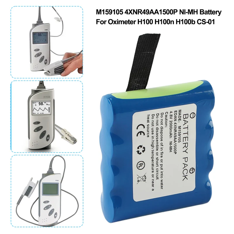 Medical Battery For EDAN 4XNR49AA1500P M159105 oximeter H100 Oximeter H100N H100B CS-01 H100 H100N H100B