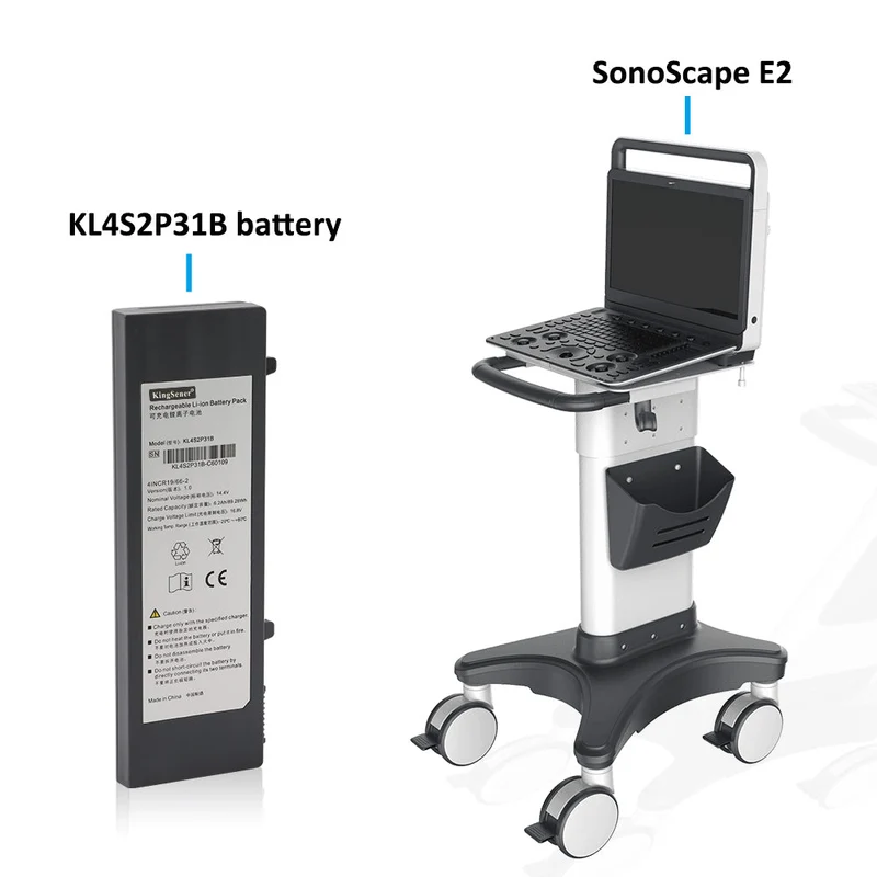 KL4S2P31B For SonoScape 41CR18/65-2 E2 E3 E1 Exp X1 X3 Ultrasound System Battery 14.4V 6.2Ah