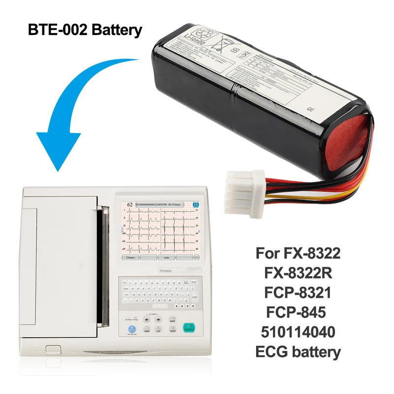 BTE-002 Battery For Fukuda BTE-002 FX-8322 FX-8322R FCP-8321 FCP-8453