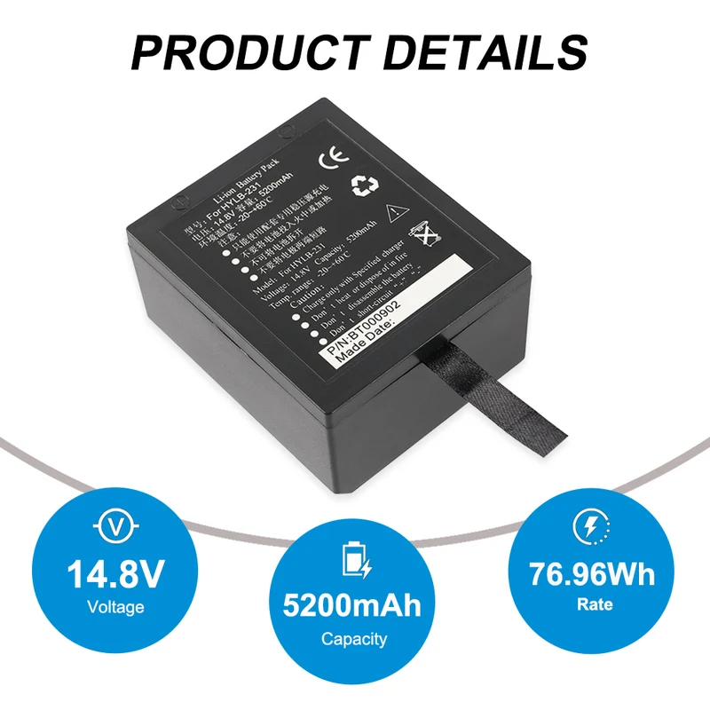 HYLB-231 For 5200mah EDAN Monitor SE-3 M8 IM9A Battery