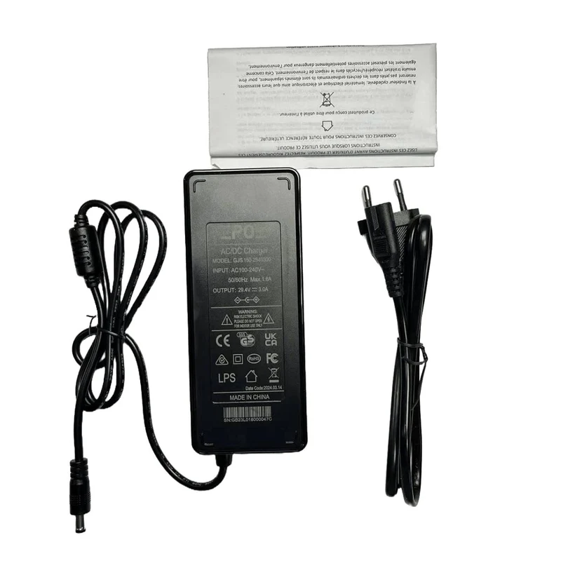 Chargeur Standard de Trottinette Électrique pour Batterie 24V (Connecteur DC 5.5*2.1mm)
