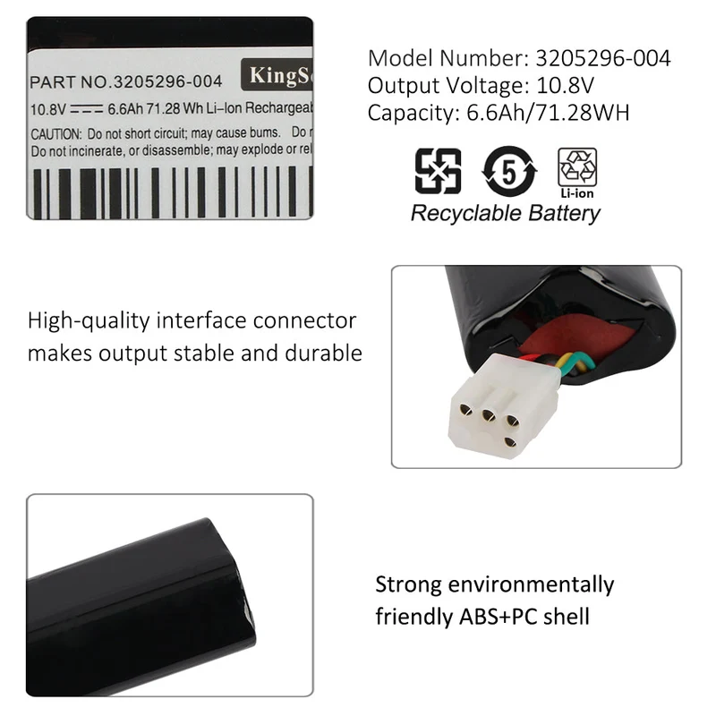 3205296-004 Li-lon Rechargeable Battery For Medtronic LifePak 20E, 11141-000112,3UR18650V-3,3205296-003,3205296-005 Defibrillator Battery