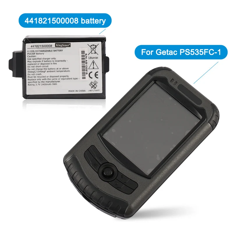 3.7V 2400mAh 9Wh 441821500008 for Getac PS535FC-1 GPS Handheld device battery
