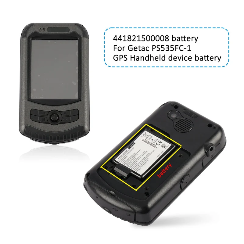 3.7V 2400mAh 9Wh 441821500008 for Getac PS535FC-1 GPS Handheld device battery