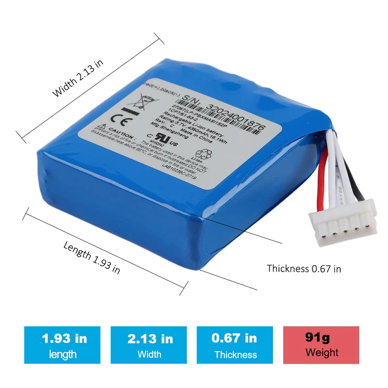 LP-PBXMASI1S2P 4350MAH 3.7V Lithium Battery Pack For Radical-7 Parts