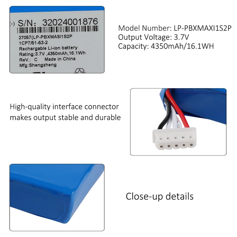 LP-PBXMASI1S2P 4350MAH 3.7V Lithium Battery Pack For Radical-7 Parts