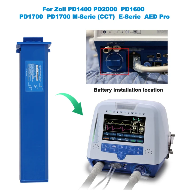 14.4V 5200mAh Medical battery V60-19000-63 for Flight Medical Flight 60 Main