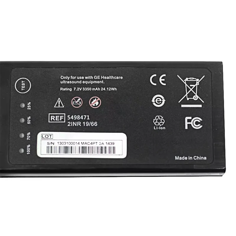 GE Battery 5498471 For Ultrasound Equipment battery 7.2V 3350mAh 2INR19/66