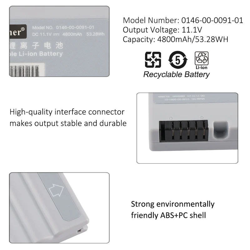 Rechargeable Li-ion Battery 0146-00-0091-01 For Mindray DP-10 DP-20 DP-20Vet DP-30Vet DP-30 V12 V21 Series medical device battery