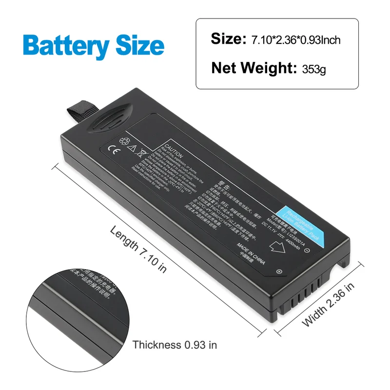 LI23S001A for Mindray VS800 VS-800 PM7000 PM8000 PM9000 Vital Signs Monitor Battery 11.1V 4400mAh