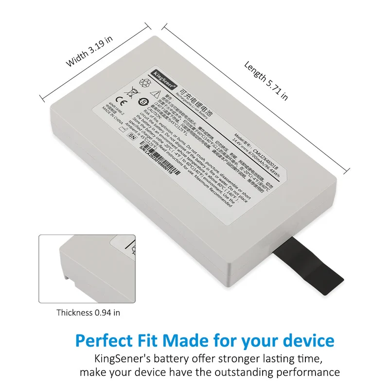 Battery For Comen CMLI2X4I001B medical Battery 6700mAh 96.48Wh 14.4V