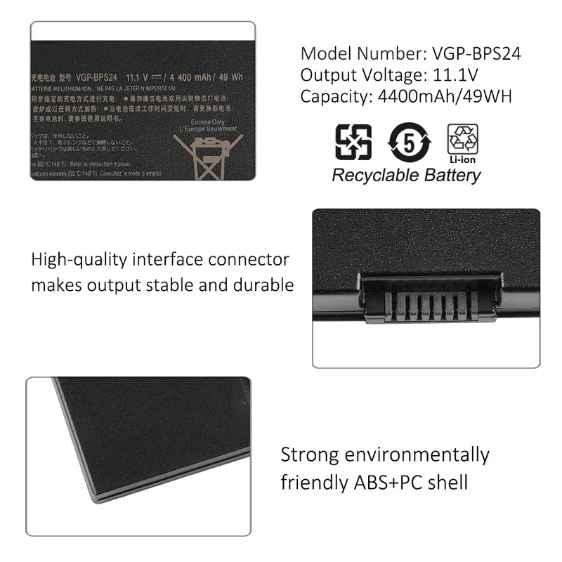 VGP-BPS24 Laptop Battery For Sony PCG-41215T/17T SVS131A11T SVS131B11T | KingSener
