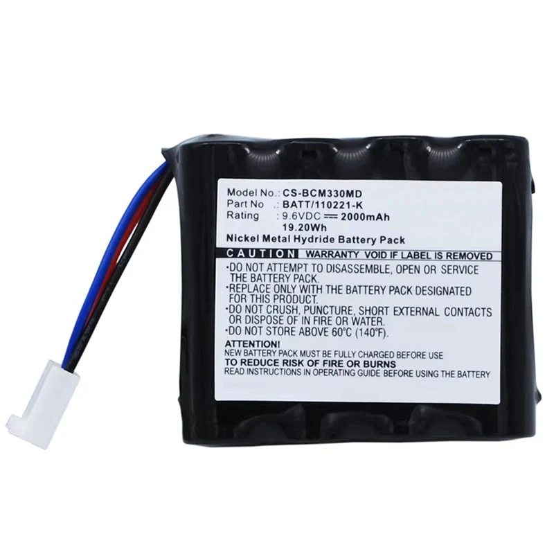 9.6v 2000mAh Ni-MH BCM330MD Replacement Battery For BCI Medical