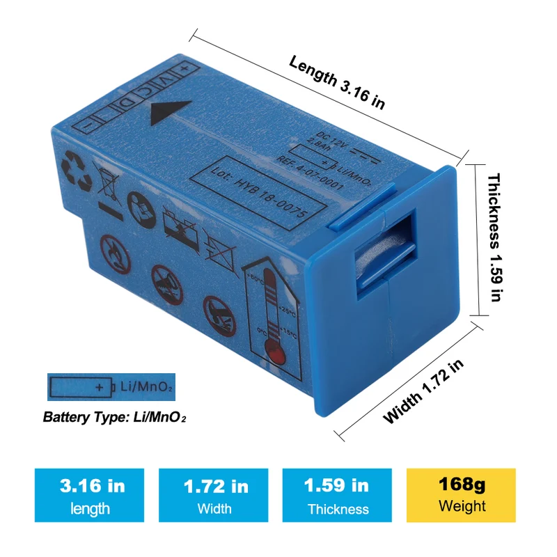 4-07-0001 HYB 18-0075 Battery for Schiller FRED EASY AED Defibrillator 2800mAh