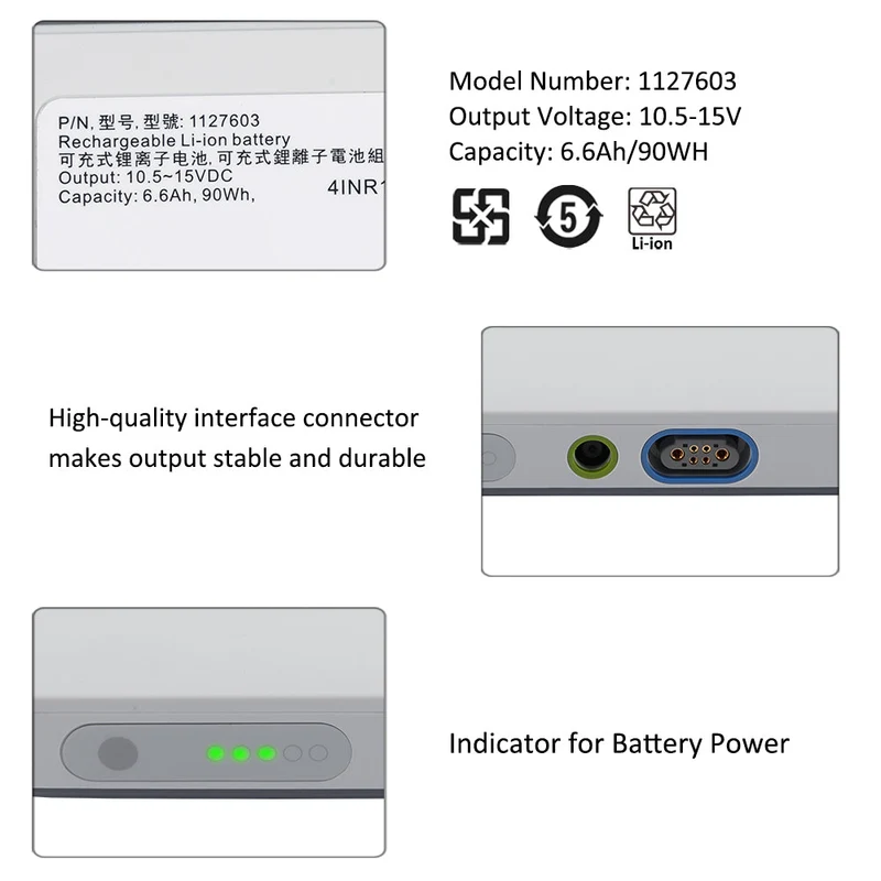 For Philips Respironics 1127603 Battery REF 1117687 Kit For DreamStation 2 CPAP BiPA