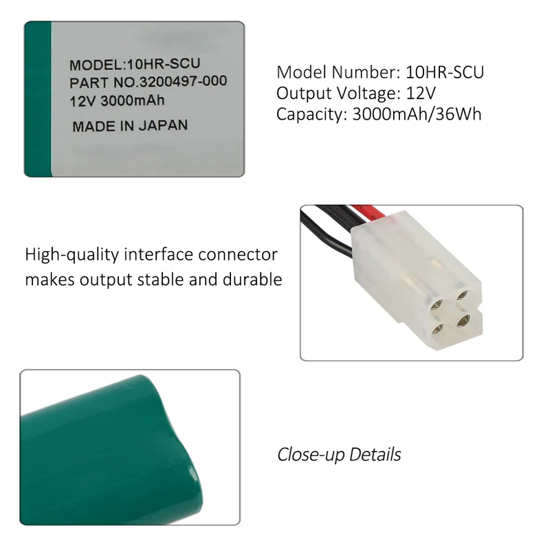 10HR-SCU 14200330 Battery For Medtronic Lifepak 20 Physio-Control Lifepak 20