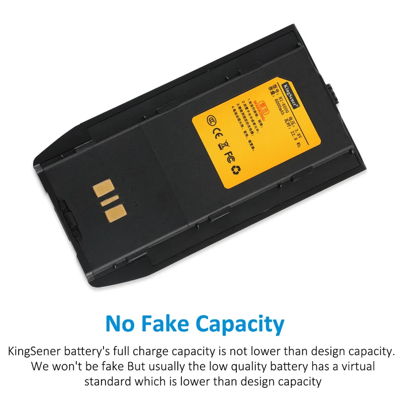 KingSener H1-6000 Li-lon Rechargeable Battery For Runbo H1 H1A H1B H1C 4G LTE Tri-proof 4W DMR PTT Analog Radio Smart Phone and Walkie Talkie