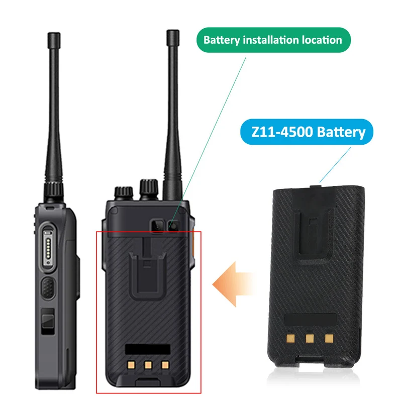 Z11-4500 Li-lon Rechargeable Battery For Runbo K1 VHF UHF DMR Digital Radio 4G LTE Smart phone and Walkie Talkie | KingSener