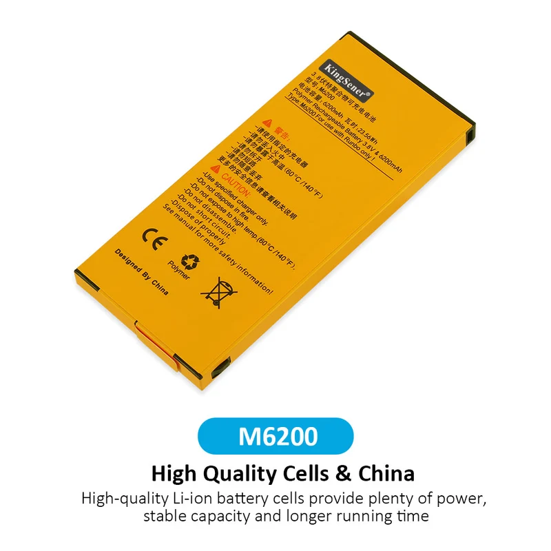 M6200 Li-lon Rechargeable Battery For Runbo M1 DMR Waterproof 4G Zello PTT Smart phone and Walkie Talkie | KingSener