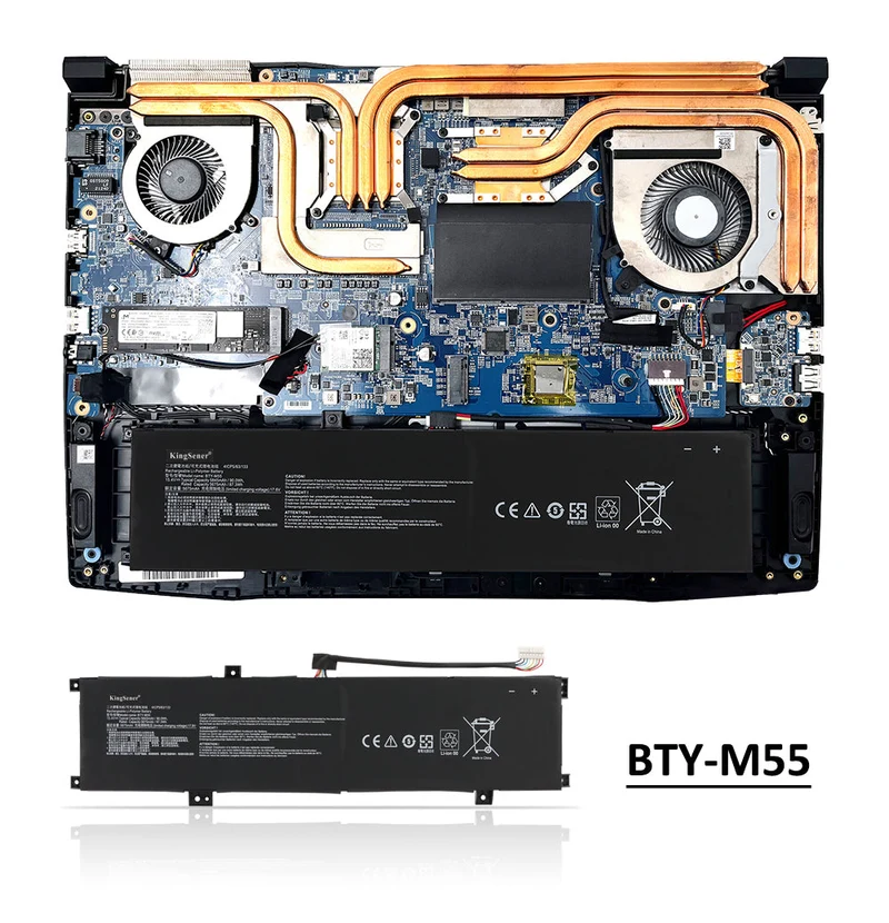 BTY-M55 Laptop Battery For MSI Alpha 15 A4DEK B5EEK B5EX 17 B5EEK Pulse 15 B13VFK B13VGK Katana GF66 11UG Pulse GL66 GL76 12UGK 12UGSZOK 12UGSZK 12UGOK | KingSener