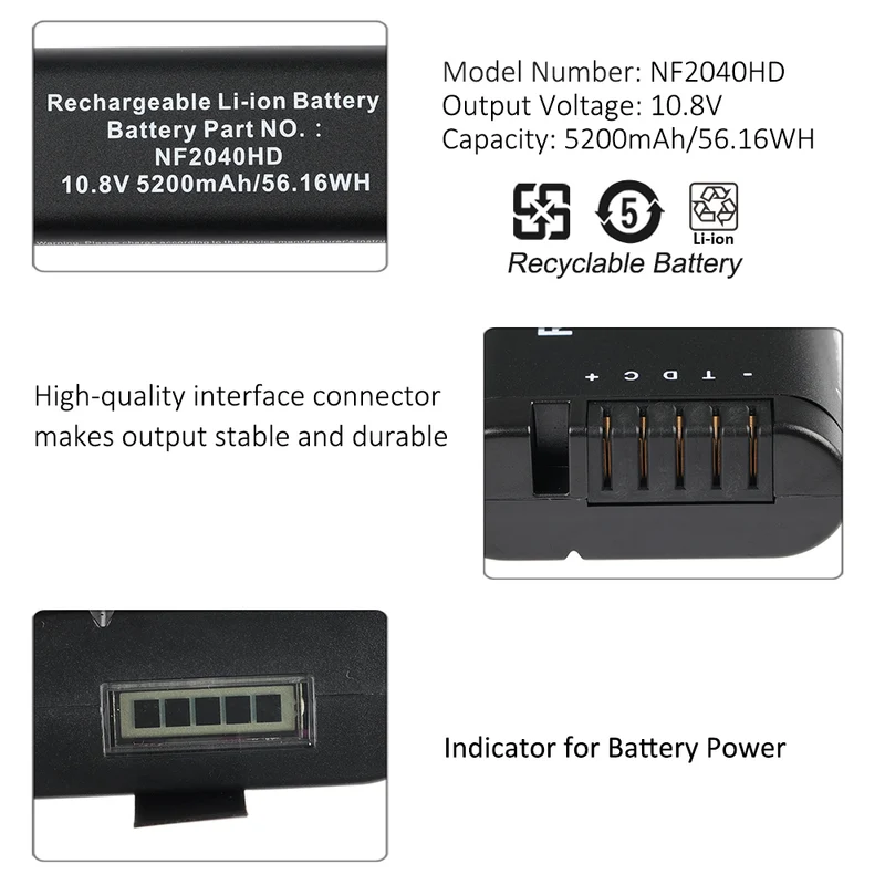 Battery For TY 3CGR18650D-2 N9330B-BCG N9330B-BAT SM206