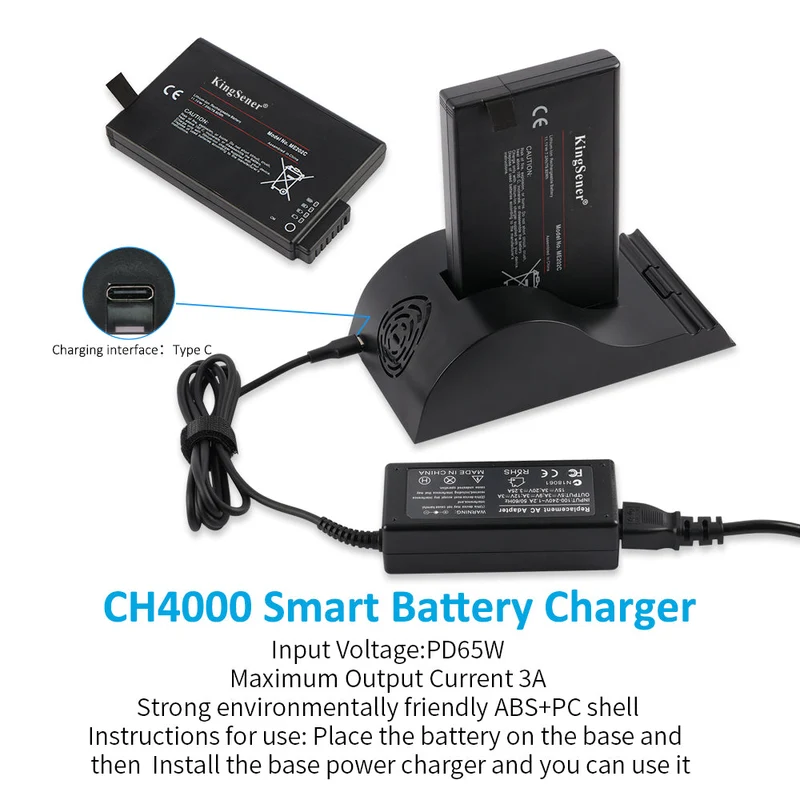 CH4000 Smart Battery Charger for Inspired Energy ME202C ME202EK