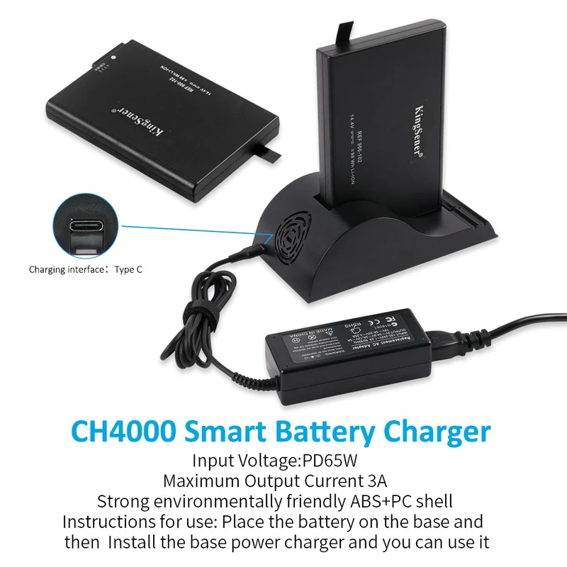 CH4000 Smart Battery Charger for Respironics REF900-102 POC Battery