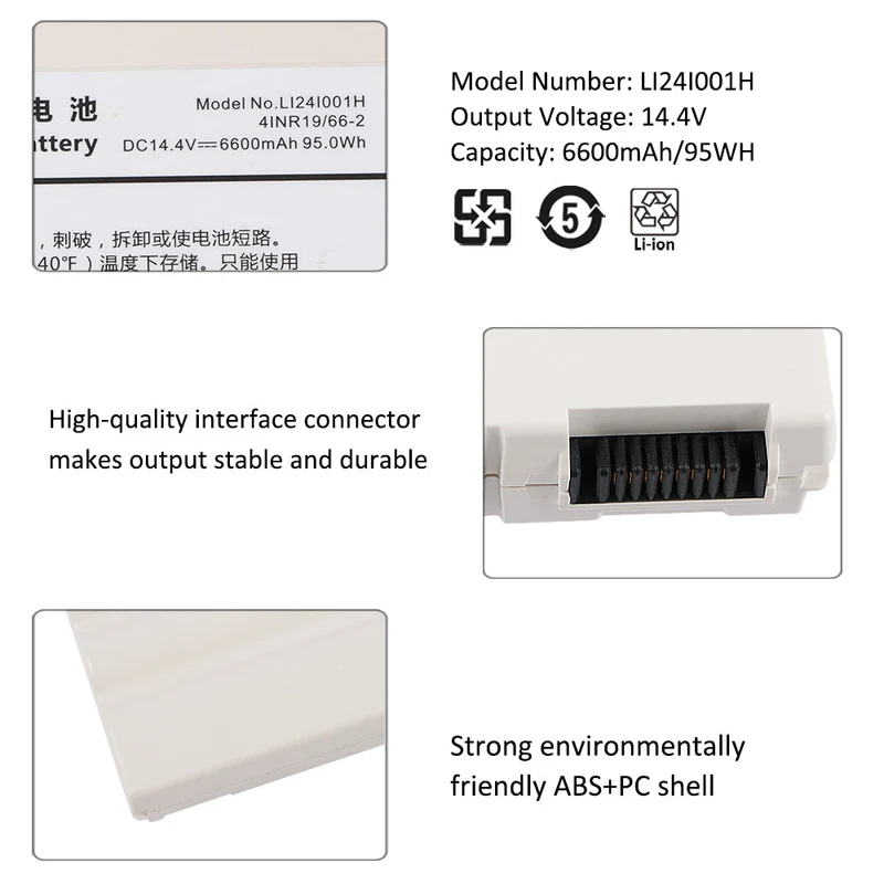 6600mAh Medical Battery For Mindray LI24I001H LI24I002H SV300 uMED20 Consona N9 SV60 SV70 SV350 ME7
