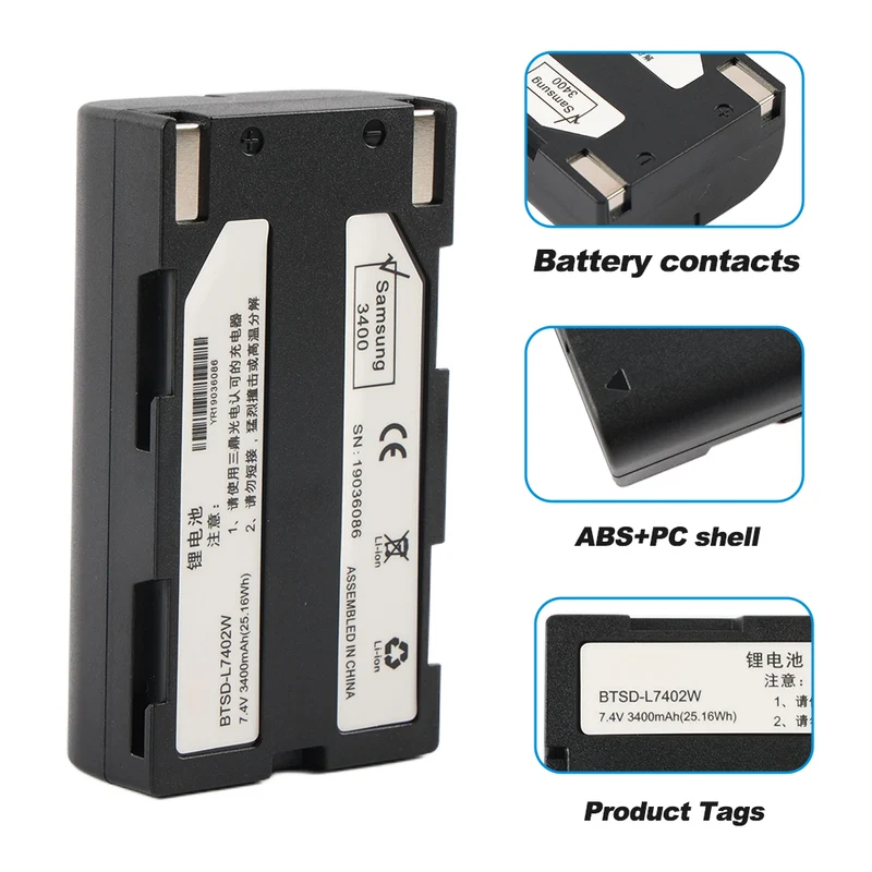 BTSD-L7402W Battery For South S82 S82T K9 R90 R93 GPS GNSS BTNF-L7408W Total Station Battery