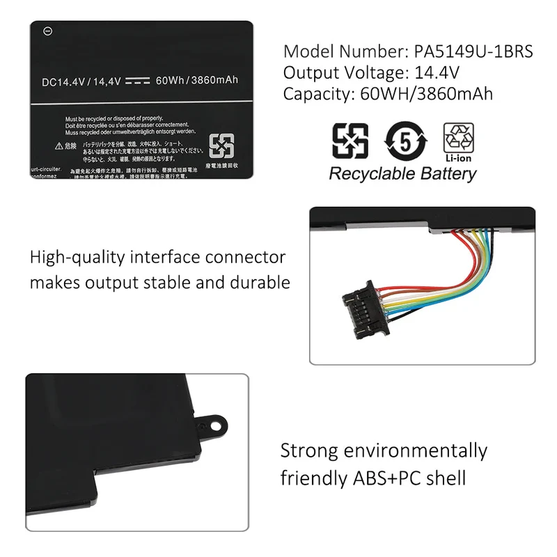 PA5149U-1BRS PA5149U Laptop Battery for Toshiba Tecra Z40 Z40-A Z40-A-110 Z40-B Z40-C Z40-A-10X Z40-A-16Q Z40-C-11P Z40T-A1410 Z50 Z50-A-0DU Z50-A-07Q Z50-A Z50-A-11H Series