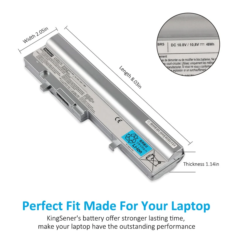 PA3837U-1BRS Laptop Battery For Toshiba Dynabook NB300 NB301 NB302 NB303 NB304 NB305 Series 10.8V 48WH