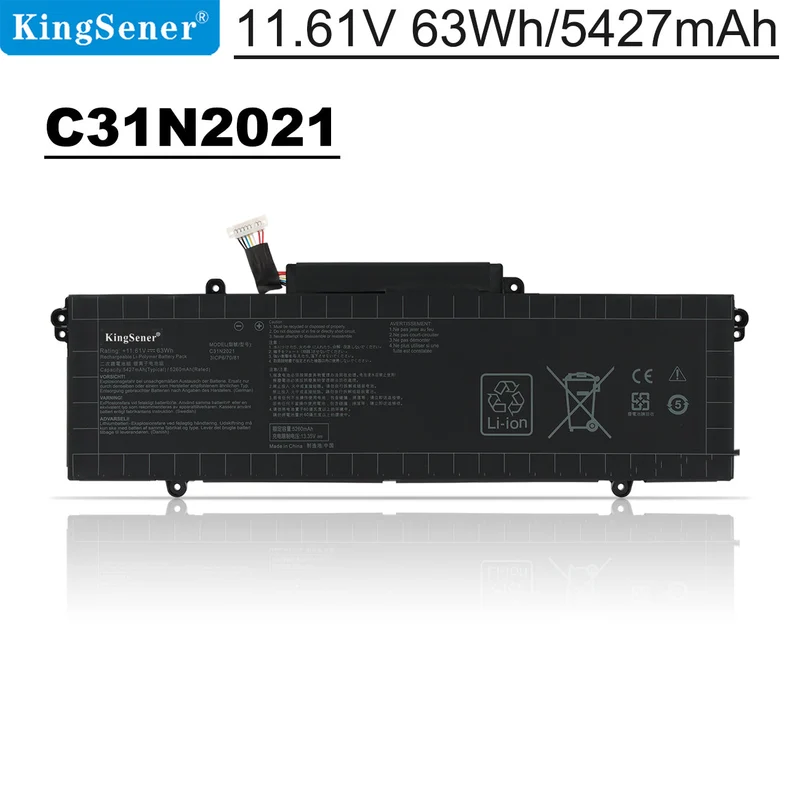 C31N2021 Laptop Battery For Asus ZenBook 14X OLED Flip OLED UM5401QA UX5401EA UP5401EA UX5400EA UM5401 UX5401 UX5400 UX5401Z 11.61V 63Wh | KingSener