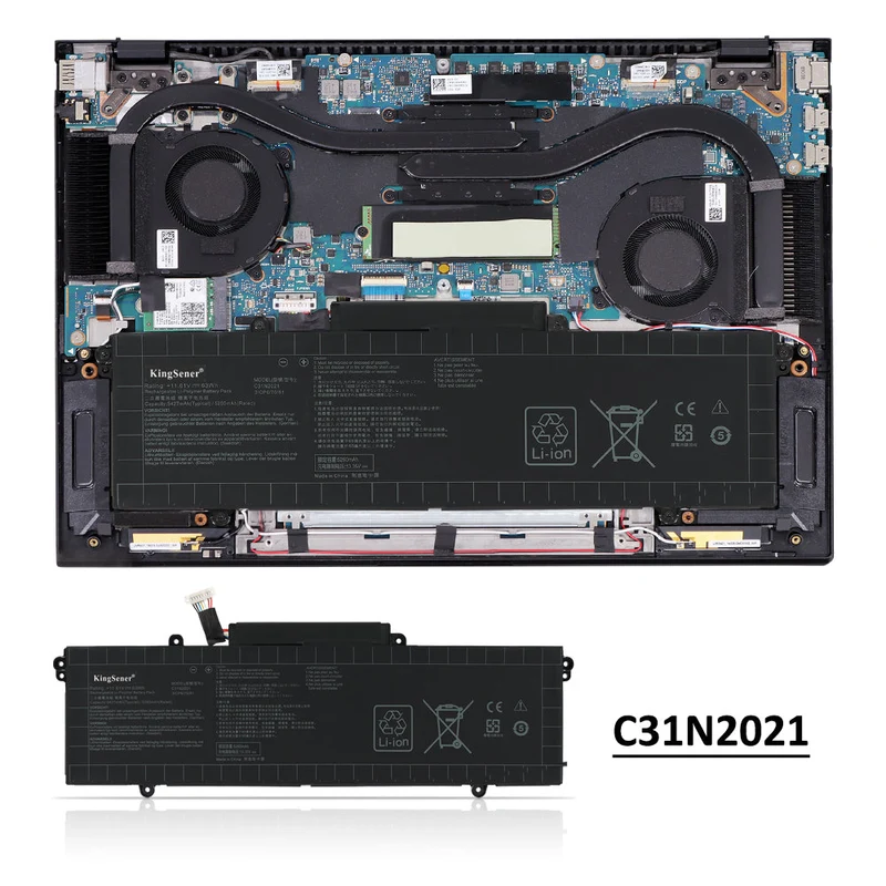 C31N2021 Laptop Battery For Asus ZenBook 14X OLED Flip OLED UM5401QA UX5401EA UP5401EA UX5400EA UM5401 UX5401 UX5400 UX5401Z 11.61V 63Wh | KingSener