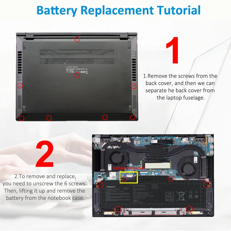 C31N2021 Laptop Battery For Asus ZenBook 14X OLED Flip OLED UM5401QA UX5401EA UP5401EA UX5400EA UM5401 UX5401 UX5400 UX5401Z 11.61V 63Wh | KingSener