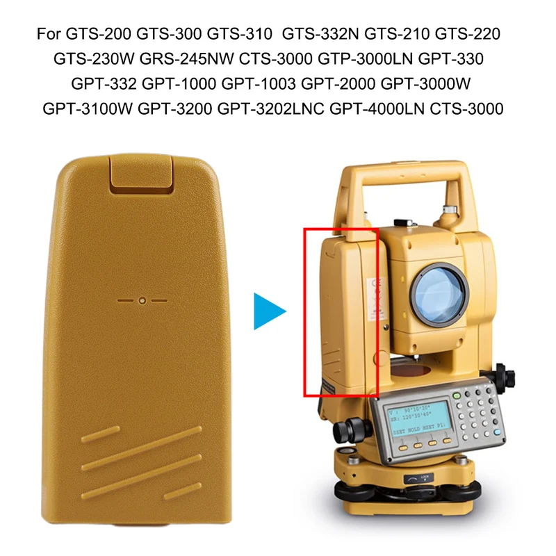 BT-52QA Battery For Total Station 3 pin BT-52Q BT52QA battery surveying tools