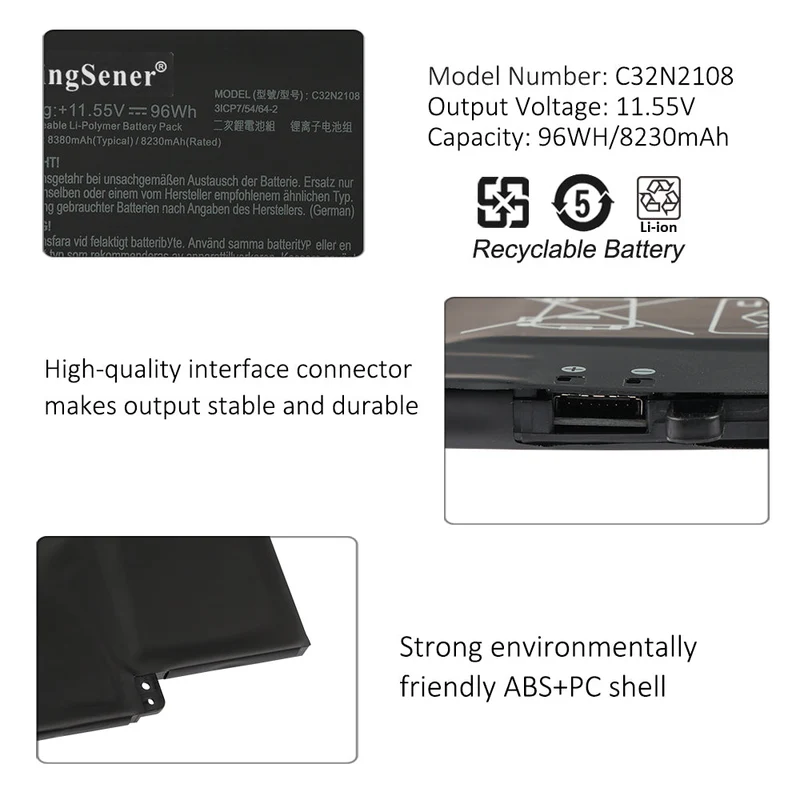 KingSener C32N2108 Laptop battery For Asus ZENBOOK PRO 16X OLED UX7602 UX7602VI UX7602ZM