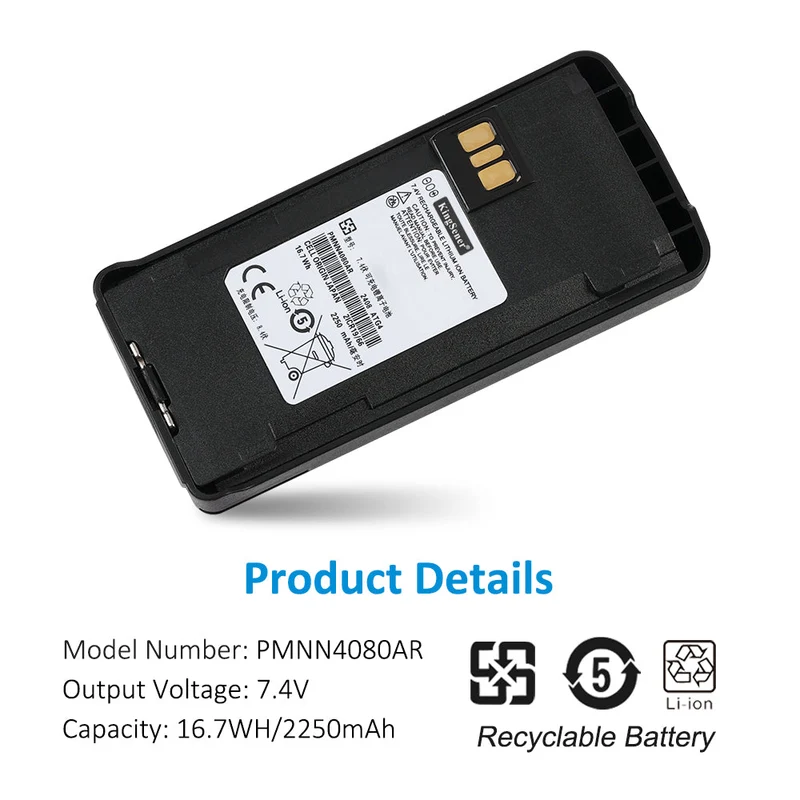PMNN4080AR Li-ion battery for Radio walkie-talkie Motorola CP1200 CP1300 CP1600 CP1660 CP185 CP476 CP477 EP350 PMNN4476A