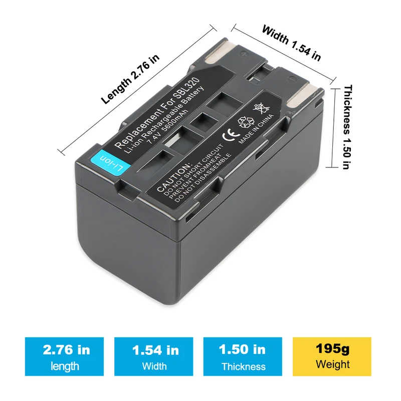 AP-100 Battery for Ashtech ProMark 500 800 ProFlex Total Station 4600mAh