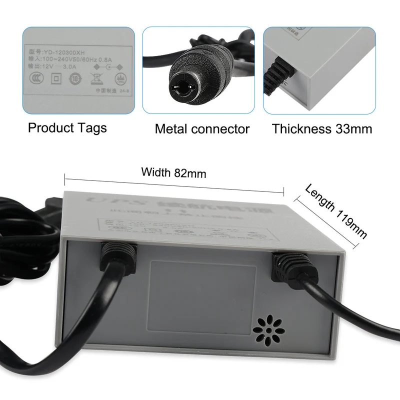 12V3A USP power-off endurance power supply monitoring access control power-off endurance power supply