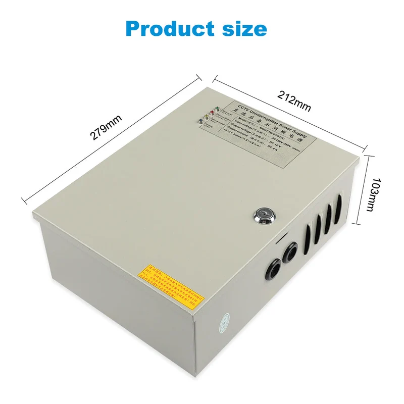 12V 4A camera DC uninterruptible adapter power supply built-in battery centralized power supply box