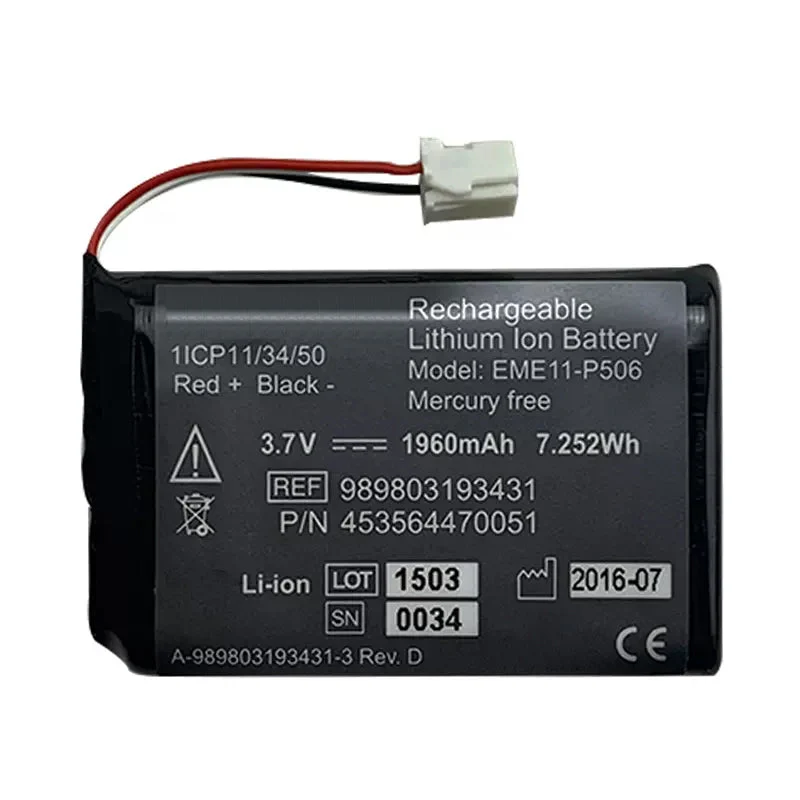 989803193431 Battery For Philips EME11-P506 Mercury Free Blood Pressure 1960 mAh